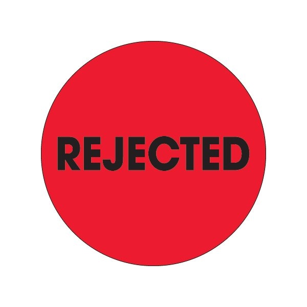 Bsc Preferred 2'' Circle - ''Rejected'' Fluorescent Red Labels BUY00019841 - main